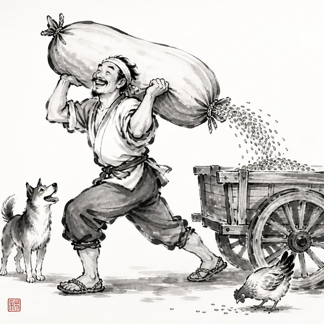 Farmer flips the grain sack: the everyday analogy for Kata Guruma